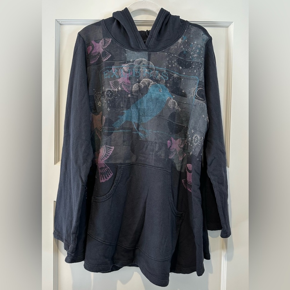 Blue Fish Sweet Pocket Hoodie in Black Sand